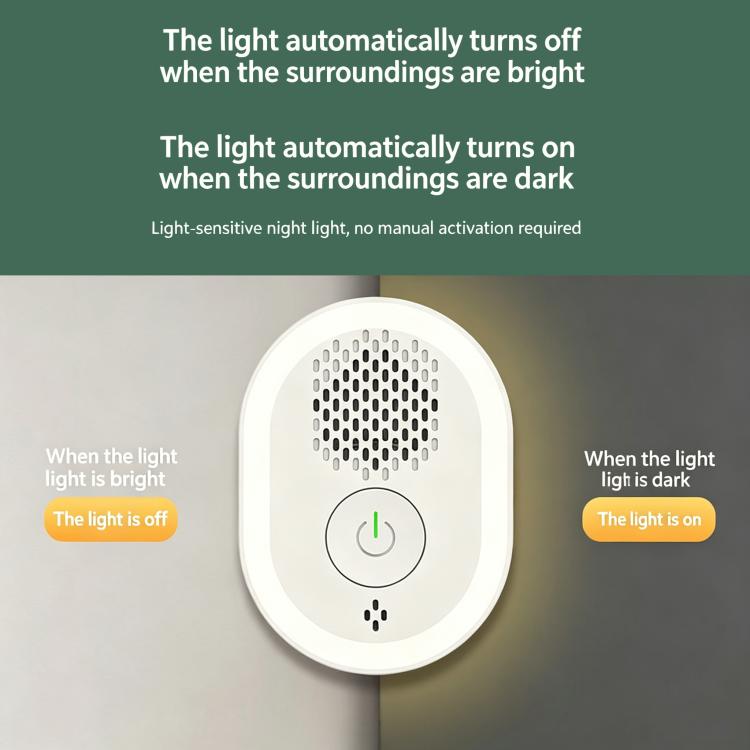 Lampada repellente per zanzare intelligente a ultrasuoni, repellente silenzioso per topi, insetti e scarafaggi., US Plug