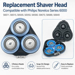Testina di ricambio per rasoio Philips Norelco Serie 6000, compatibile con S6011, S6015, S6500, S6550, S6580, S6670, S6688, S6840