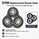 Testina di ricambio SH98 per rasoio Philips Norelco Serie 9000 Prestige, compatibile con SP9860, SP9861, SP9862, SP9863, SP9820, SP9880