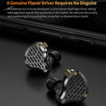 Auricolari in-ear KZ-PR3 con diaframma planare, cavo cablato da 1,2 m, per monitoraggio Hi-Fi, con cavo sostituibile e altoparlante planare., Black Standard, Black With Mic