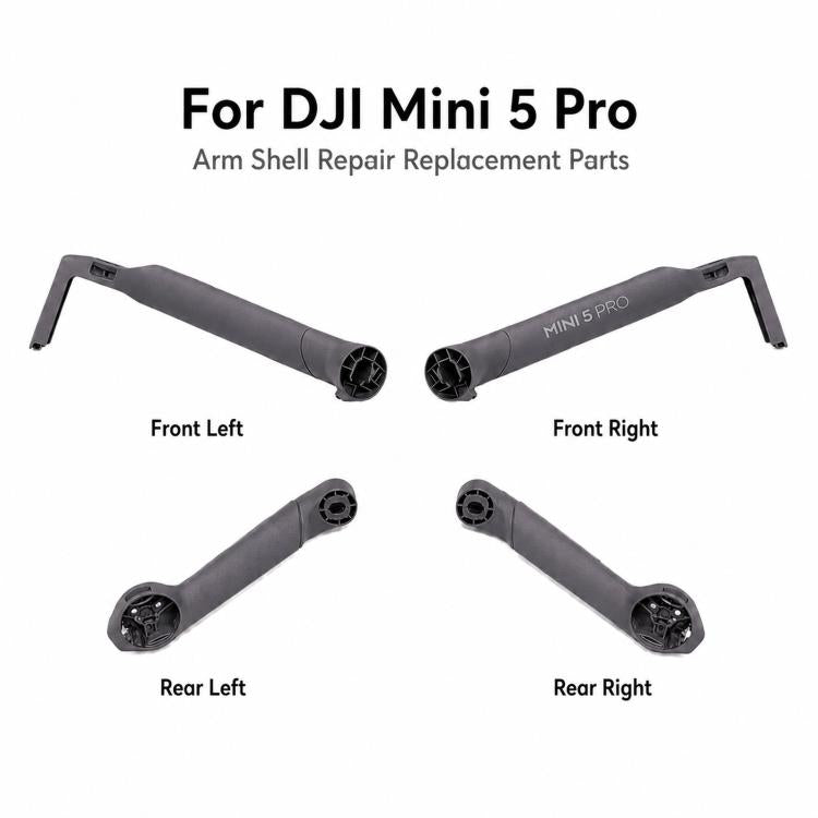 For DJI Mini 5 Pro Drone Arm Shells Repair Parts, Left Front Empty Boom Shell, Right Front Empty Boom Shell, Left Rear Empty Boom Shell, Right Rear Empty Boom Shell, Single Boom Shell Left Front, Single Boom Shell Right Front, Single Boom Shell Left Re...