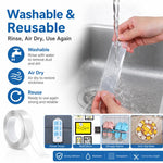 Nastro biadesivo nano lavabile trasparente 3.3ft