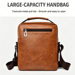 Borsa da uomo di grande capacità, da portare a mano o a tracolla, borsa a tracolla verticale casual