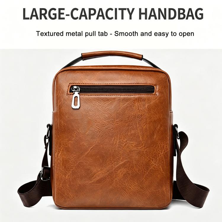 Borsa da uomo di grande capacità, da portare a mano o a tracolla, borsa a tracolla verticale casual