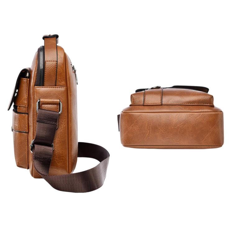 Borsa da uomo di grande capacità, da portare a mano o a tracolla, borsa a tracolla verticale casual