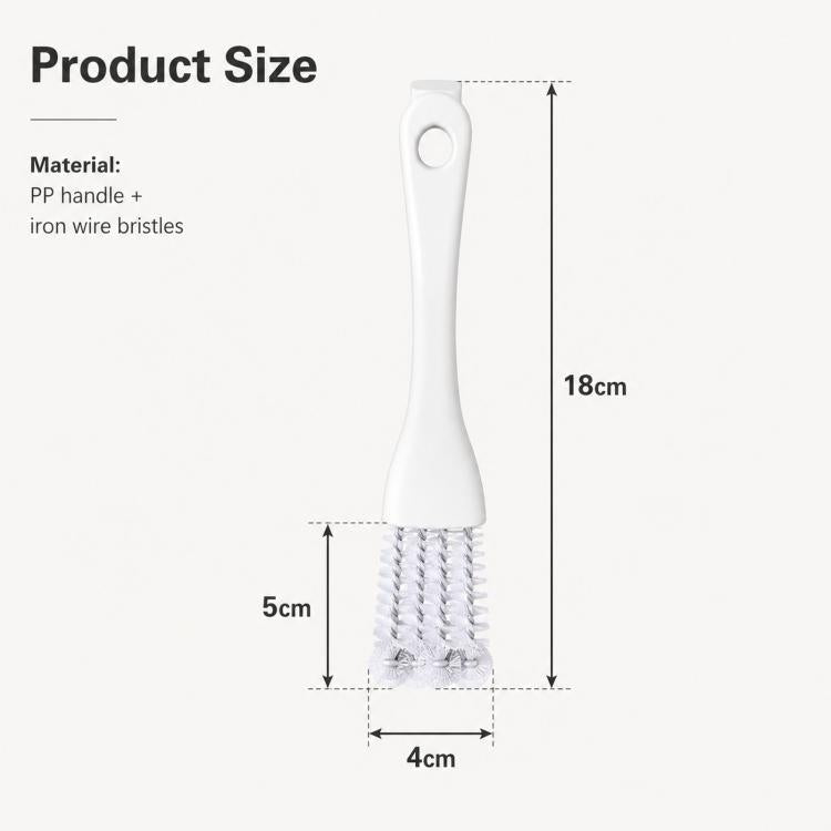 Spazzola 2 in 1 per la pulizia della griglia del barbecue, pulitore per griglie metalliche con raschietto posteriore, spazzola manuale per fessure del piano cottura., 1pc BBQ Cleaning Brush
