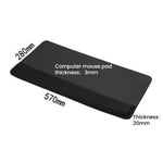 Stitched Edge Integrated Desk Mat & Mouse Pad, Mechanical Keyboard Wrist Rest Desk Pad, Small