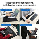 Stitched Edge Integrated Desk Mat & Mouse Pad, Mechanical Keyboard Wrist Rest Desk Pad, Small