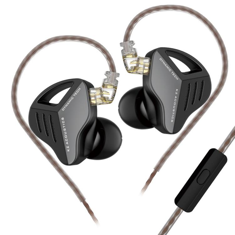 Auricolari dinamici in-ear KZ-ZVX con cavo da 1,2 m, bassi profondi e audio Hi-Fi per monitoraggio., Silver Standard, Silver With Mic, Black Standard, Black With Mic