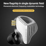 Auricolari dinamici in-ear KZ-ZVX con cavo da 1,2 m, bassi profondi e audio Hi-Fi per monitoraggio., Silver Standard, Silver With Mic, Black Standard, Black With Mic