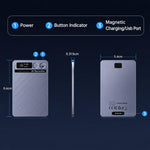 FW920E Registratore vocale intelligente magnetico portatile con intelligenza artificiale, registratore audio a forma di scheda per traduzione e trascrizione., 64GB