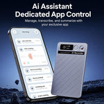 FW920E Registratore vocale intelligente magnetico portatile con intelligenza artificiale, registratore audio a forma di scheda per traduzione e trascrizione., 64GB
