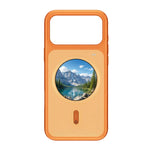 Custodia per iPhone 17 Pro Max con schermo rotondo HD a colori da 1,85 pollici, custodia per smartphone con proiezione dello schermo fai-da-te