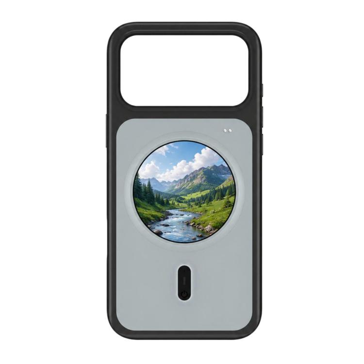 Custodia per iPhone 17 Pro Max con schermo rotondo HD a colori da 1,85 pollici, custodia per smartphone con proiezione dello schermo fai-da-te