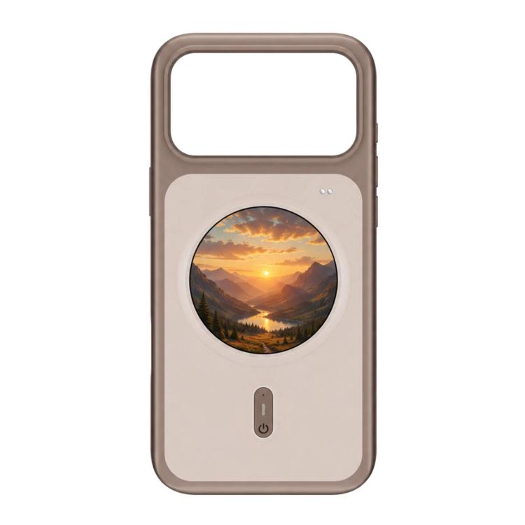 Custodia per iPhone 17 Pro Max con schermo rotondo HD a colori da 1,85 pollici, custodia per smartphone con proiezione dello schermo fai-da-te