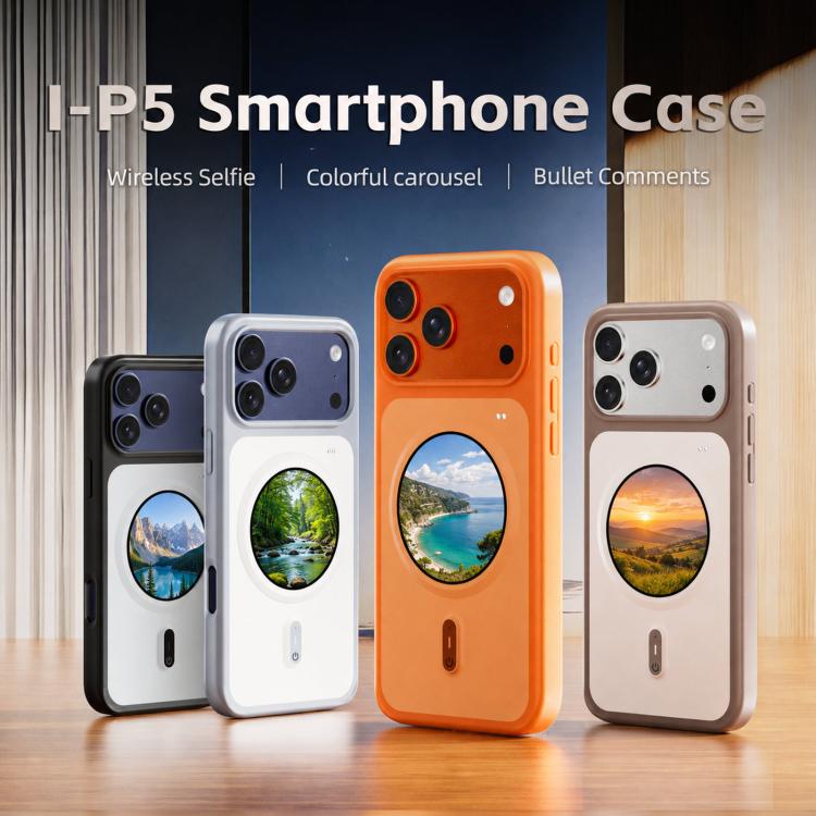 Custodia per iPhone 17 Pro Max con schermo rotondo HD a colori da 1,85 pollici, custodia per smartphone con proiezione dello schermo fai-da-te