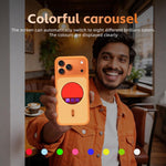 Custodia per iPhone 17 Pro Max con schermo rotondo HD a colori da 1,85 pollici, custodia per smartphone con proiezione dello schermo fai-da-te