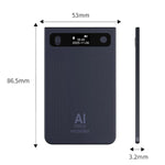 Registratore vocale intelligente T8 con intelligenza artificiale per riunioni in ufficio, registratore audio portatile magnetico, 16GB, 32GB, 64GB