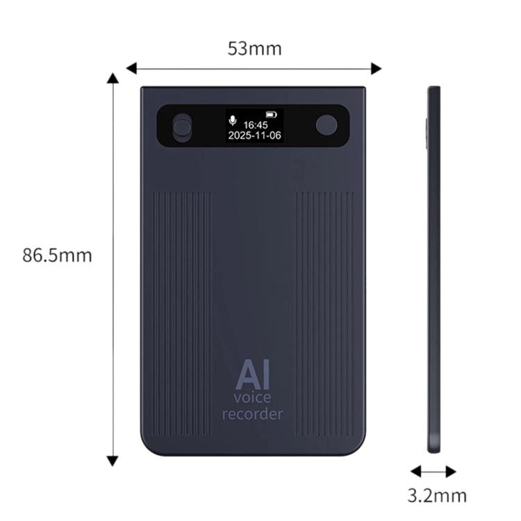 Registratore vocale intelligente T8 con intelligenza artificiale per riunioni in ufficio, registratore audio portatile magnetico, 16GB, 32GB, 64GB