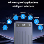 CB08 Registratore vocale portatile magnetico intelligente con intelligenza artificiale, funzione di traduzione e riassunto audio., 32GB, 64GB