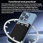 CB08 Registratore vocale portatile magnetico intelligente con intelligenza artificiale, funzione di traduzione e riassunto audio., 32GB, 64GB