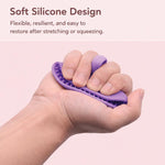 Ciotola portatile in silicone per la pulizia dei pennelli da trucco, 2 in 1, da viaggio, con anello per appenderla.