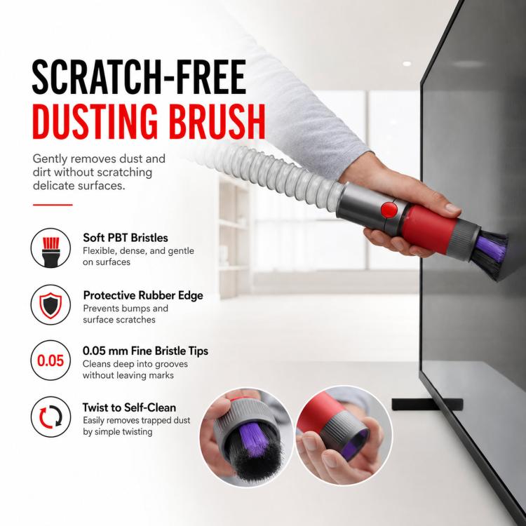 Kit di accessori spazzola antigraffio per aspirapolvere Dyson V7 V8 V10 V11 V15, 3-in 1 Red, 3-in-1 Gray, 4-in-1 Red, 4-in-1 Gray