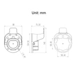 Presa di ricarica lenta CA 7 pin standard UE per veicoli elettric