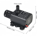 Pompa sommergibile CC per filtri acquari, pompe di sovralimentazione, QR50R 5V 1.2W-USB, QR50D 12V 10W-DC, QR50B 5V 4.8W-USB