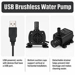 Pompa sommergibile CC per filtri acquari, pompe di sovralimentazione, QR50R 5V 1.2W-USB, QR50D 12V 10W-DC, QR50B 5V 4.8W-USB