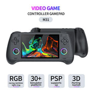 SJGAM M31 HD Console di gioco portatile retrò con joystick RGB da 5,1 pollici e grafica 3D arcade., 64GB, 128GB, 256GB