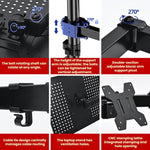 10-32 Inch Computer Monitor Desktop Tray Clip Adjustable Cantilever Stand, ZX-MT012N