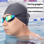Occhialini da nuoto antiappannamento HD JAZERO per adulti, ideali per allenamento all'aperto, per uomo e donna.