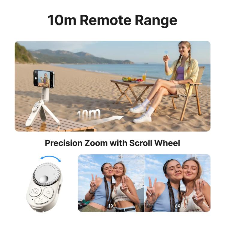 Selfie Stick Magnetico Telesin 13cm con Telecomando Zoom