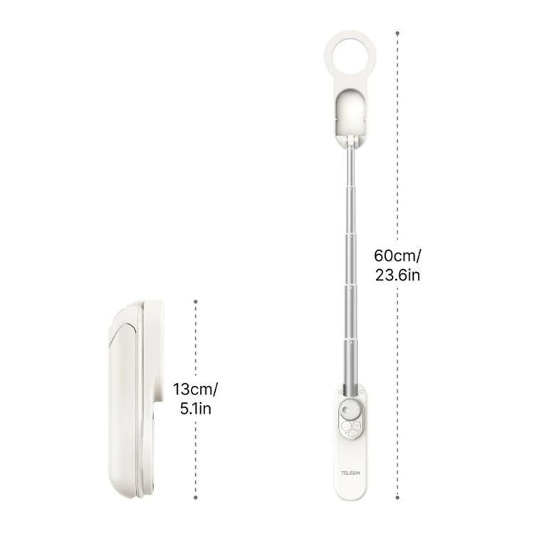 Selfie Stick Magnetico Telesin 13cm con Telecomando Zoom