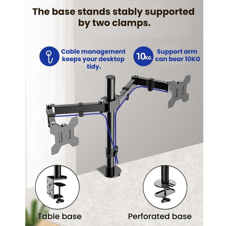 Desk Clamp Style Multi-Angle Rotating Laptop Screen Stand With Height Adjustment, ZX-MT022
