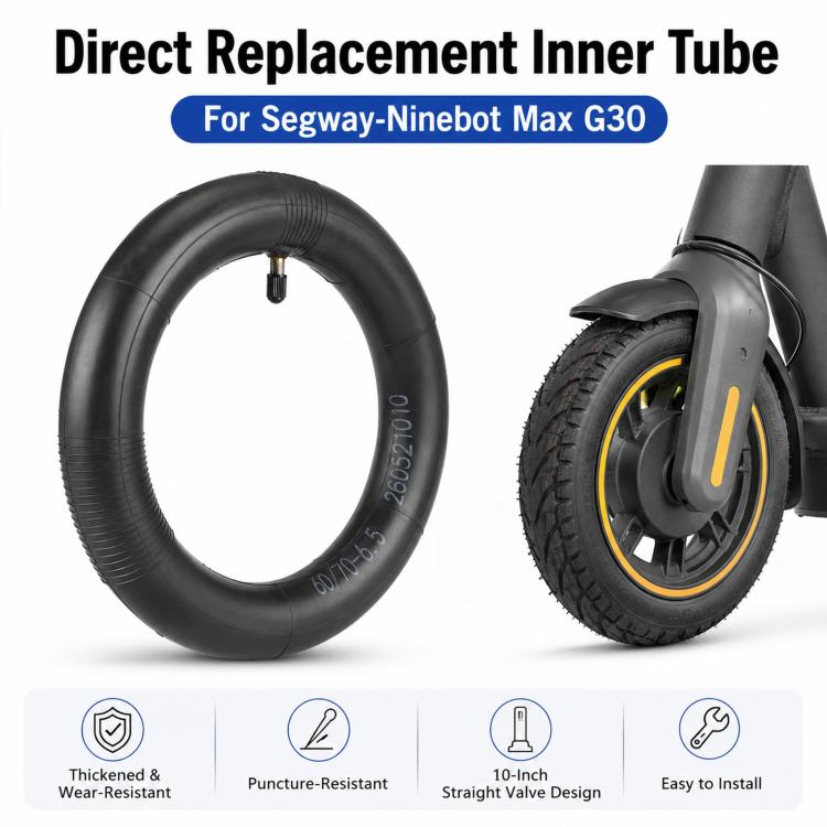 Camera d'aria Ulip da 10 pollici, spessa, resistente all'usura e alle forature, con punta dritta, per Segway Ninebot Max G30