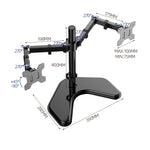 Dual-Screen LCD Monitor Telescopic Rotating Dual-Arm Stand, ZX-MT022N
