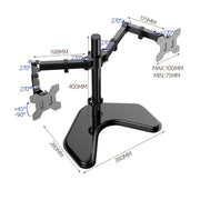 Dual-Screen LCD Monitor Telescopic Rotating Dual-Arm Stand, ZX-MT022N