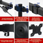 Dual-Screen LCD Monitor Telescopic Rotating Dual-Arm Stand, ZX-MT022N