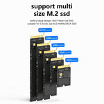 Blueendless DB2804SNA 4-Bay M.2 NVMe/SATA SSD Docking Station USB-C 10Gbps Aluminum SSD Case Supports Max 32TB, US Plug, UK Plug, EU Plug