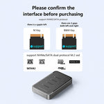 Blueendless DB2804SNA 4-Bay M.2 NVMe/SATA SSD Docking Station USB-C 10Gbps Aluminum SSD Case Supports Max 32TB, US Plug, UK Plug, EU Plug