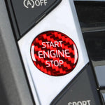 Adesivo con pulsante di avviamento motore per modelli BMW con telaio G., Black, Red, German, Red Edge