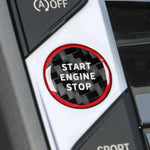 Adesivo con pulsante di avviamento motore per modelli BMW con telaio G., Black, Red, German, Red Edge