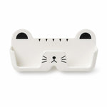 Simpatico portaocchiali da parete a forma di gatto, adesivo senza fori, organizer per occhiali da vista, scatola salvaspazio per occhiali da sole per comodino, armadio, toeletta, auto