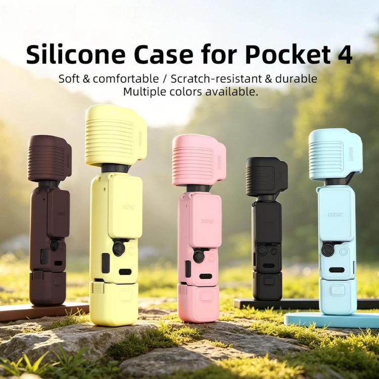 Custodia protettiva in silicone con parasole per display BRDRC per DJI Osmo Pocket 4.