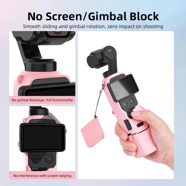 Custodia protettiva in silicone con parasole per display BRDRC per DJI Osmo Pocket 4.
