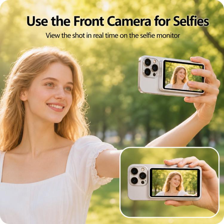 Schermo magnetico per selfie Dispositivo di mirroring dello schermo del telefono Fotocamera posteriore Monitor wireless