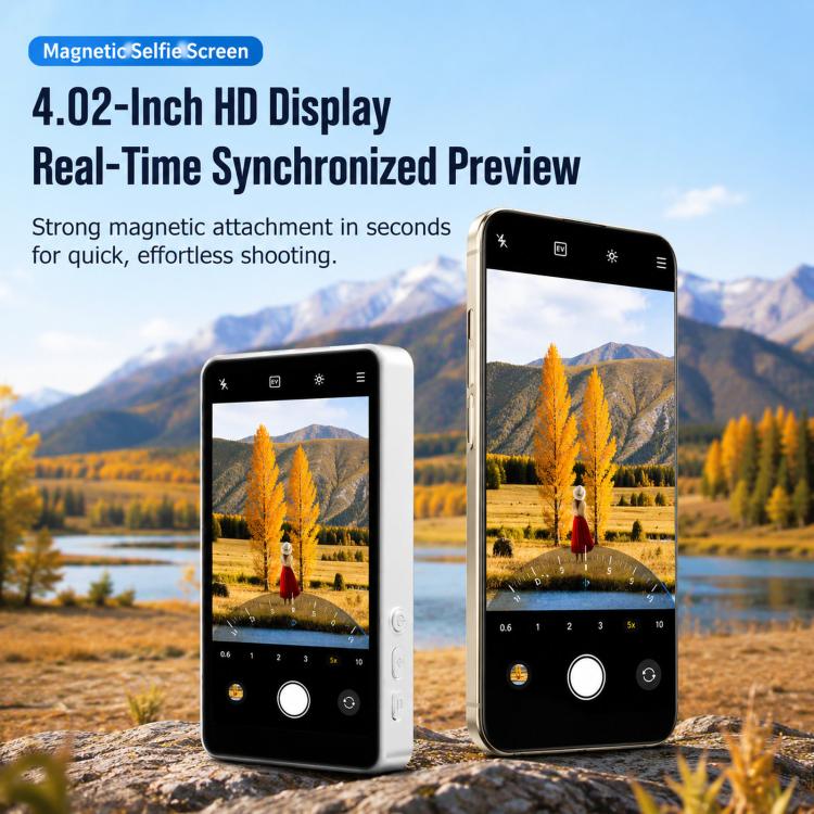 Schermo magnetico per selfie Dispositivo di mirroring dello schermo del telefono Fotocamera posteriore Monitor wireless