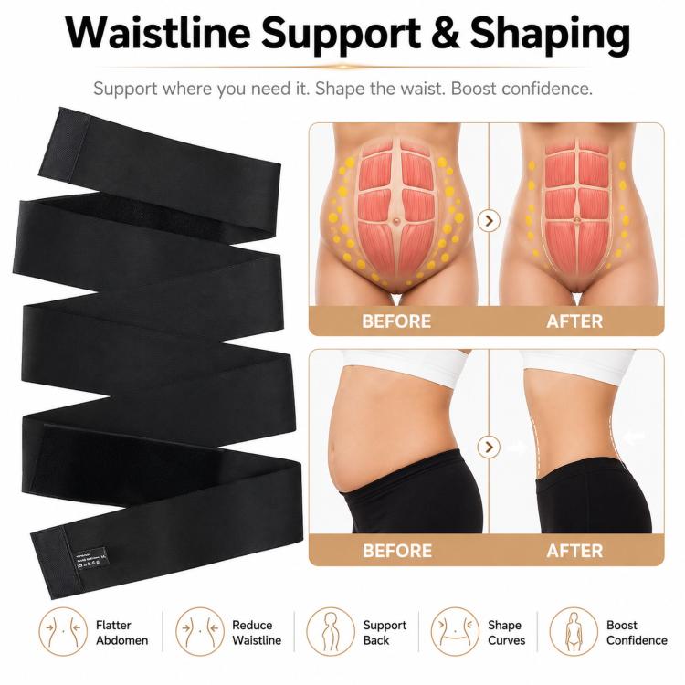 Fascia modellante da donna per il controllo dell'addome, elastica, 5M, 6M